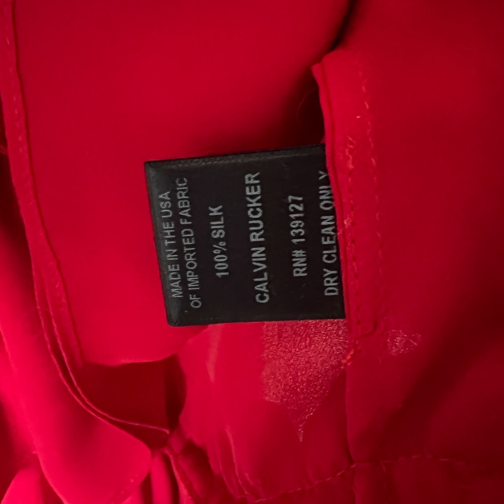 Calvin Rucker Be Near Me Cold Shoulder Ruffle Top - Picture 8 of 9